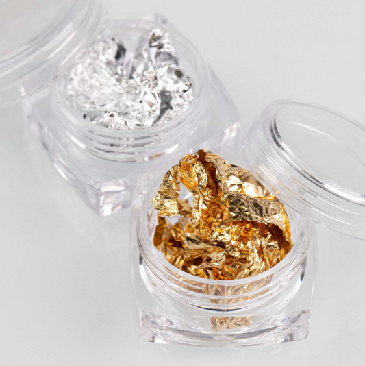 FEUILLES Froissées - FEUILLES MÉTALLIQUES POUR NAIL ART (PLUS D'OPTIONS)